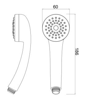 Лейка для душа РМС LE01W белый